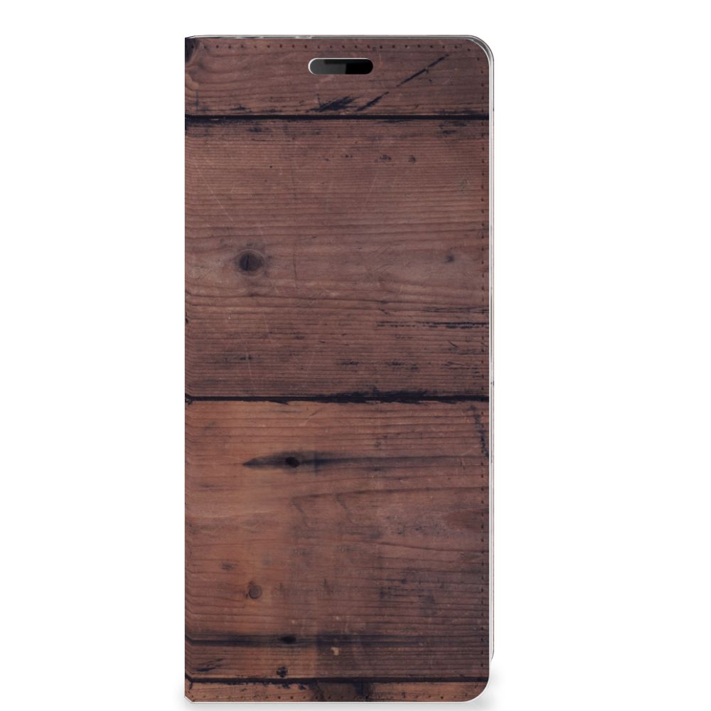 Sony Xperia 10 Book Wallet Case Old Wood