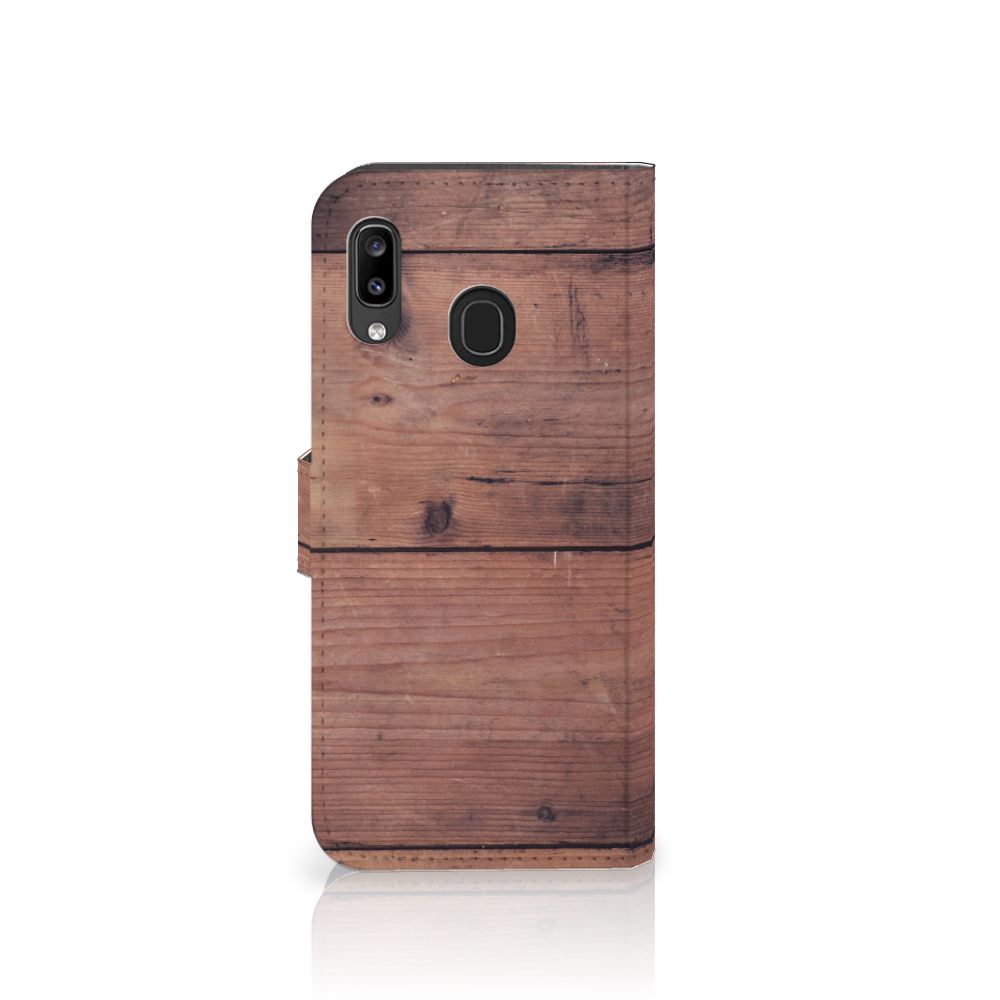 Samsung Galaxy A30 Book Style Case Old Wood