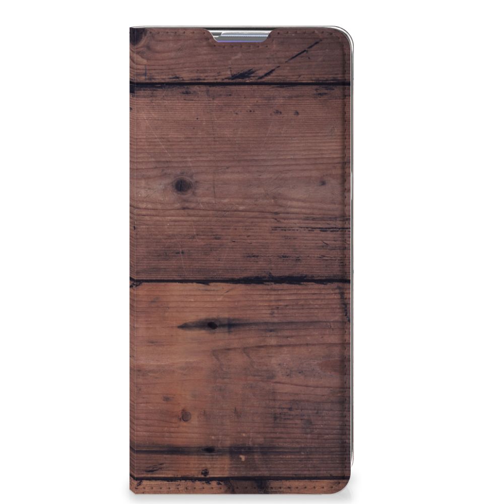 OnePlus 8 Book Wallet Case Old Wood