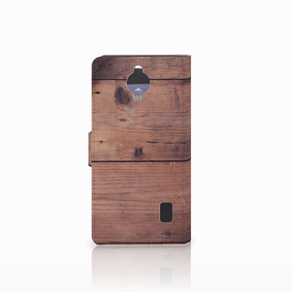 Huawei Y635 Book Style Case Old Wood