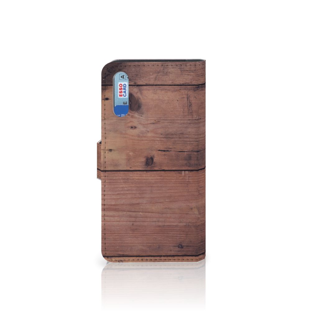 Huawei P20 Book Style Case Old Wood