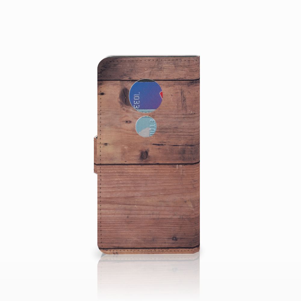 Motorola Moto G7 Play Book Style Case Old Wood