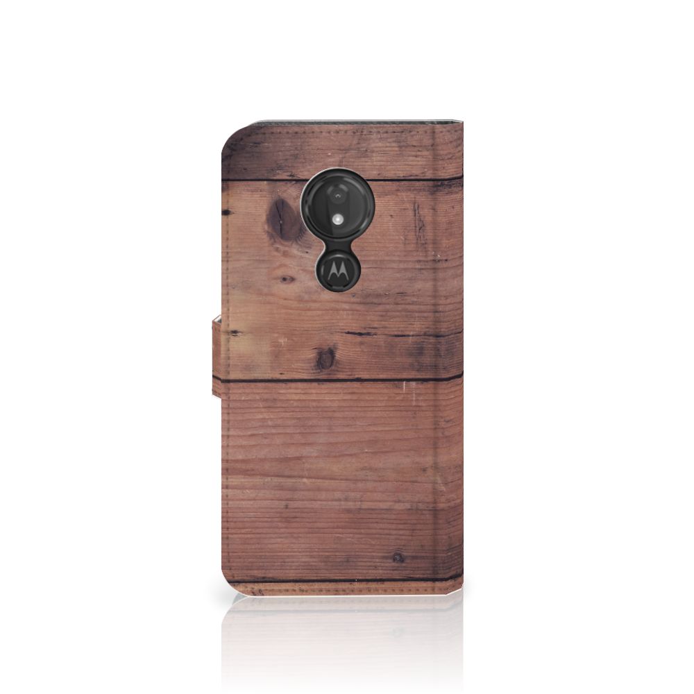 Motorola Moto G7 Power Book Style Case Old Wood