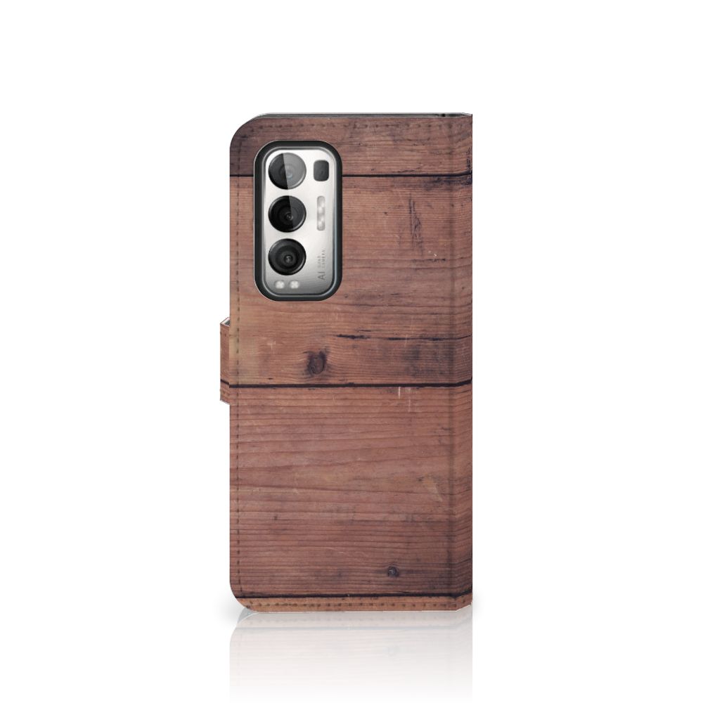 OPPO Find X3 Neo 5G Book Style Case Old Wood