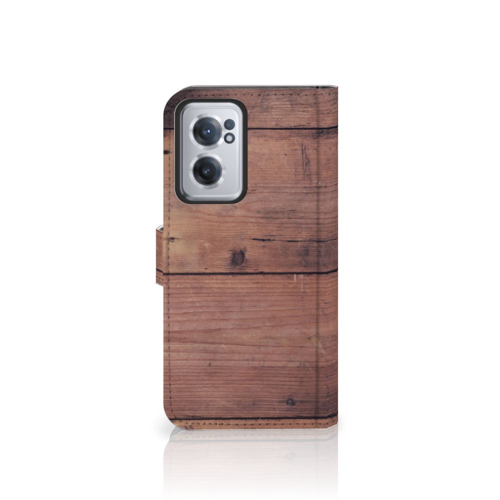 OnePlus Nord CE 2 Book Style Case Old Wood