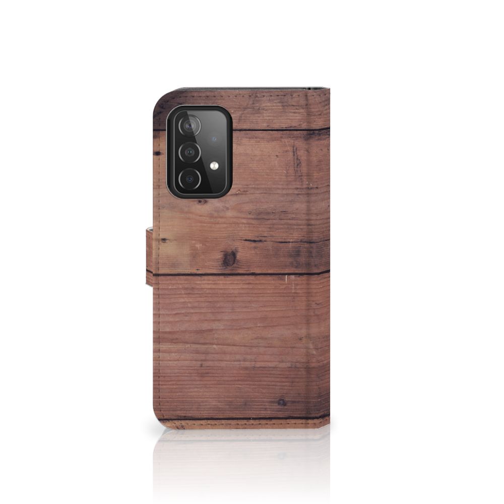 Samsung Galaxy A52 Book Style Case Old Wood