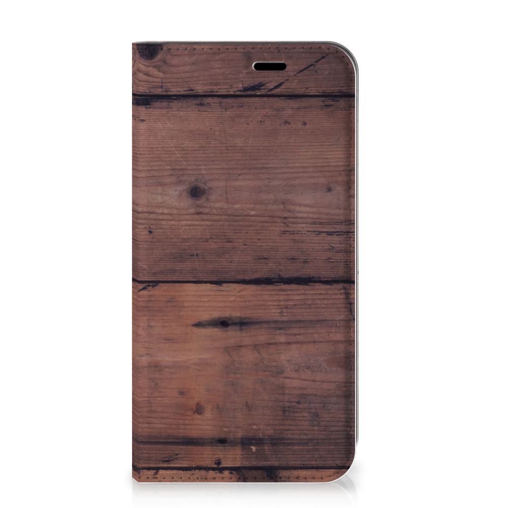 LG G8s Thinq Book Wallet Case Old Wood