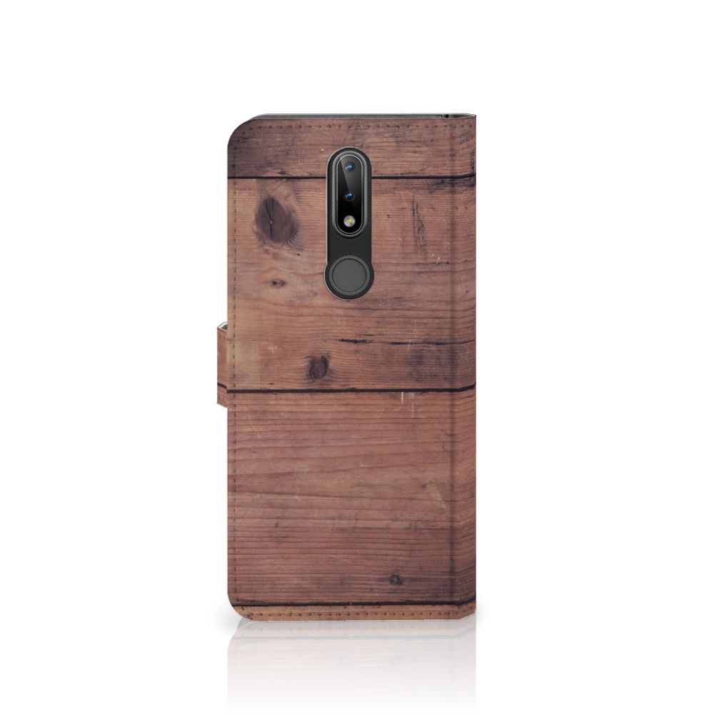 Nokia 2.4 Book Style Case Old Wood
