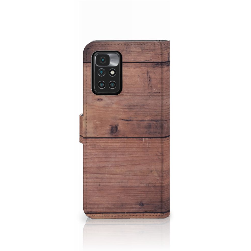 Xiaomi Redmi 10 Book Style Case Old Wood