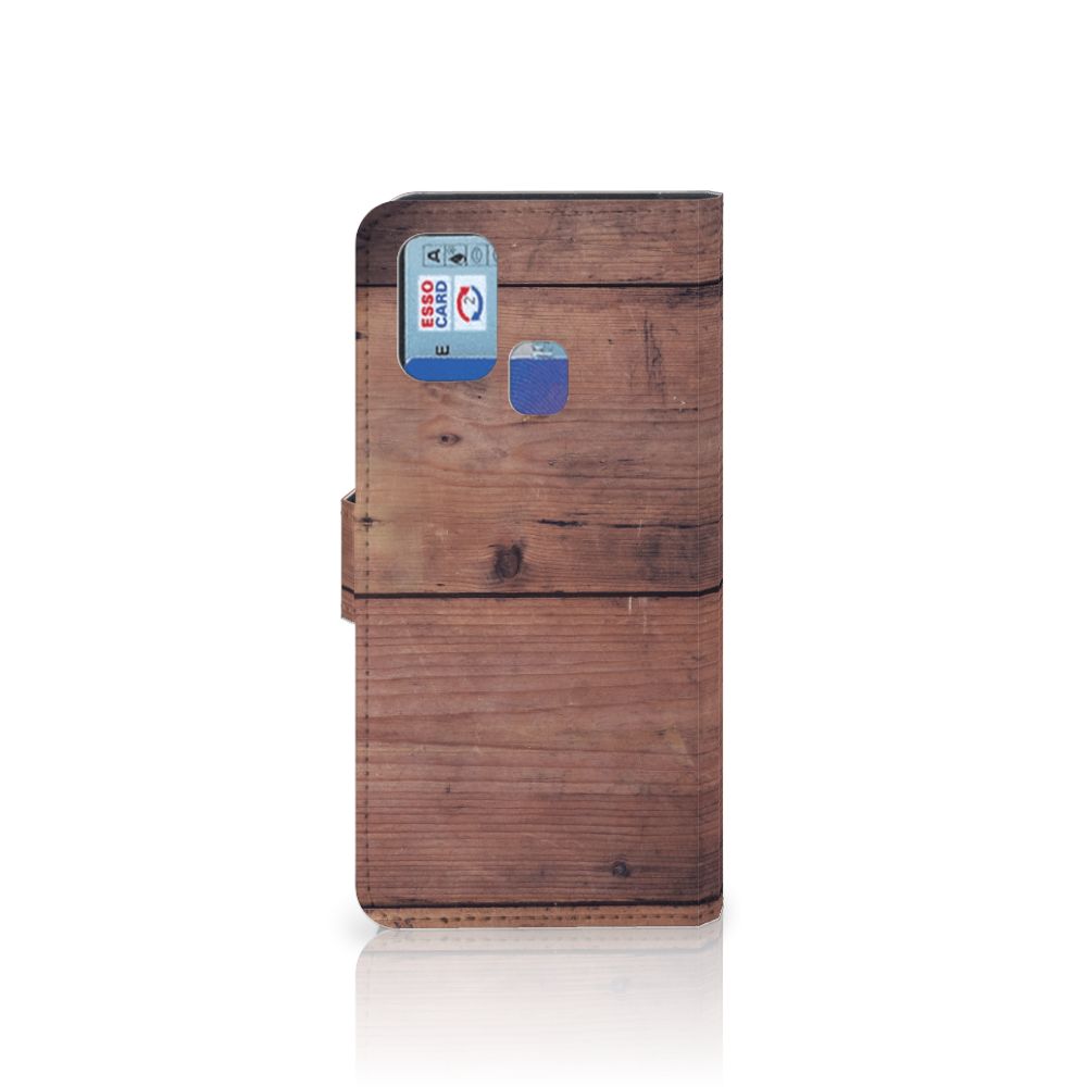 Samsung Galaxy M31 Book Style Case Old Wood