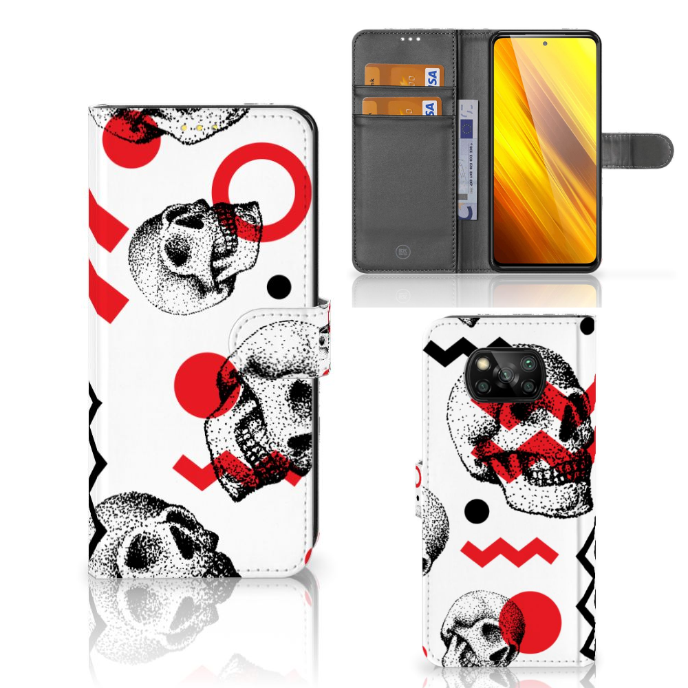 Telefoonhoesje met Naam Xiaomi Poco X3 | Poco X3 Pro Skull Red
