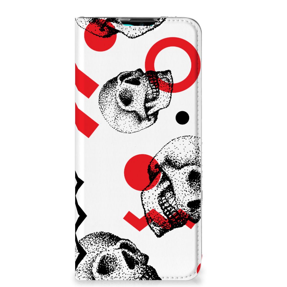 Mobiel BookCase OPPO A5 (2020) | A9 (2020) Skull Red