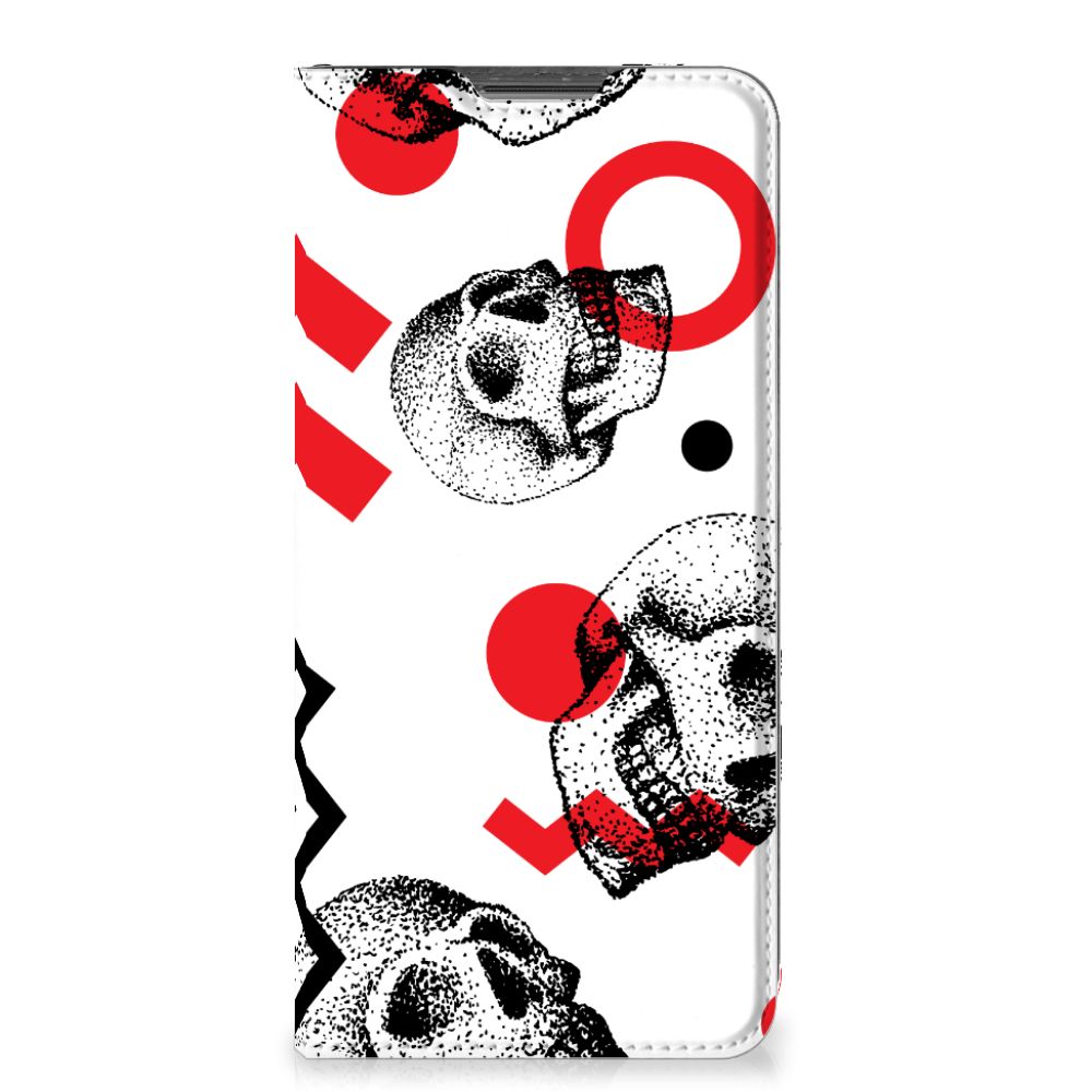 Mobiel BookCase Xiaomi Redmi Note 11 Pro Skull Red