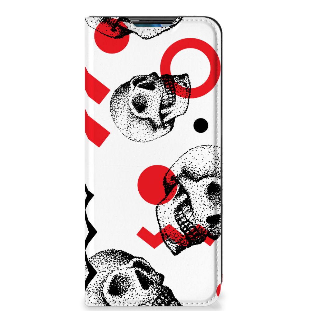 Mobiel BookCase OnePlus Nord N10 5G Skull Red
