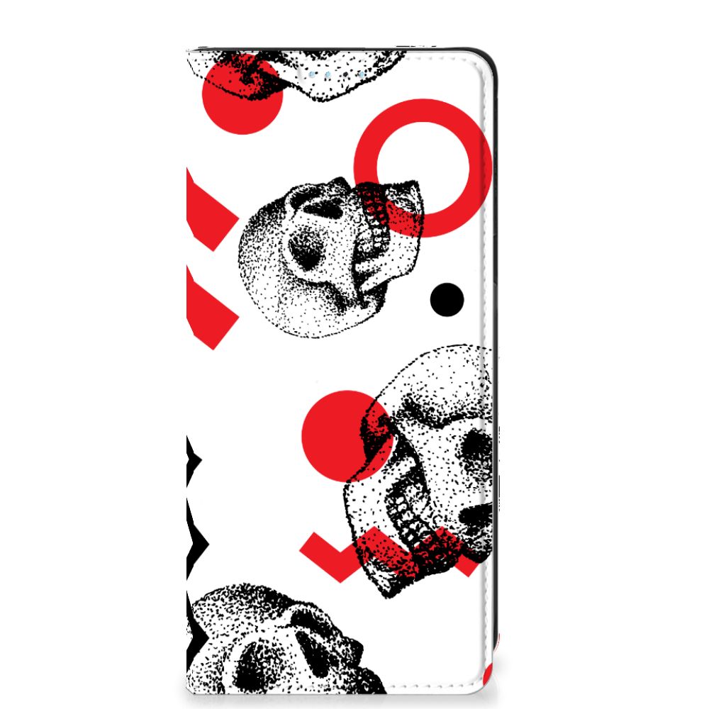 Mobiel BookCase Xiaomi Redmi Note 11/11S Skull Red