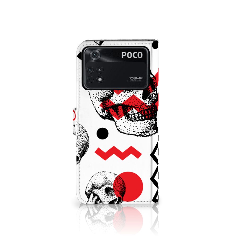 Telefoonhoesje met Naam Xiaomi Poco X4 Pro 5G Skull Red