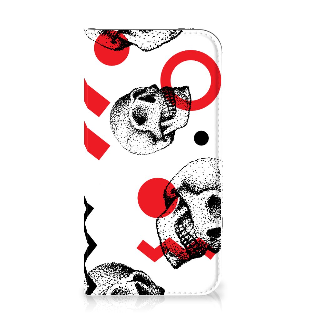 Mobiel BookCase Apple iPhone 11 Pro Skull Red