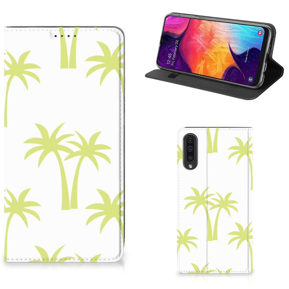 Samsung Galaxy A50 Uniek Standcase Hoesje Palmtrees