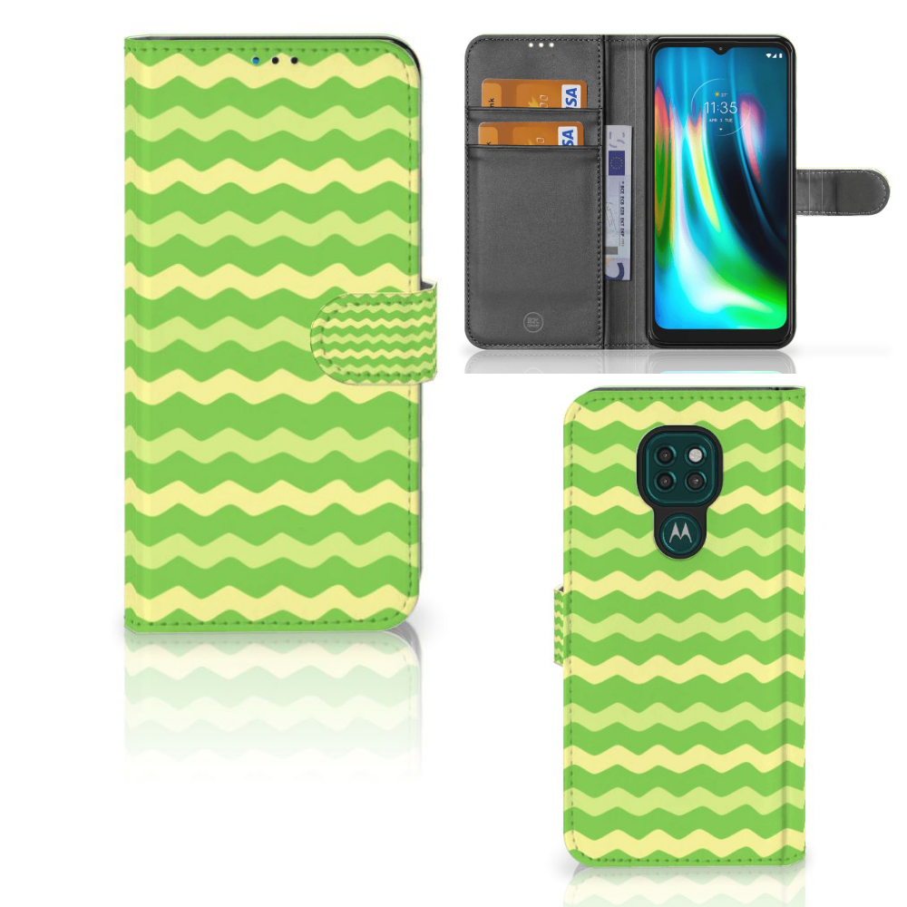 Motorola Moto G9 Play | E7 Plus Telefoon Hoesje Waves Green