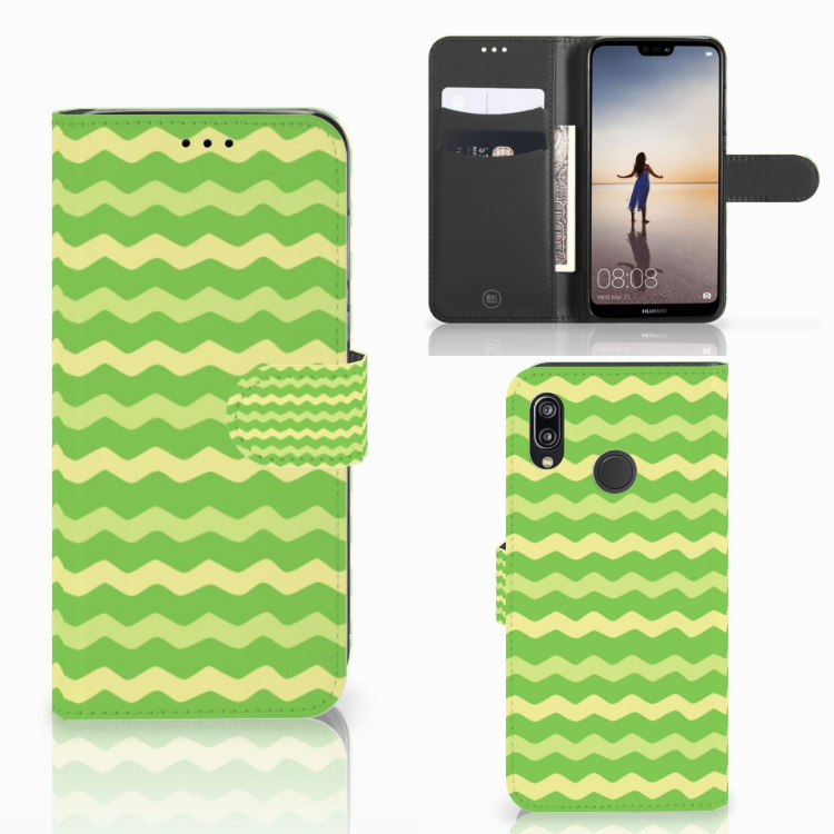 Huawei P20 Lite Telefoon Hoesje Waves Green