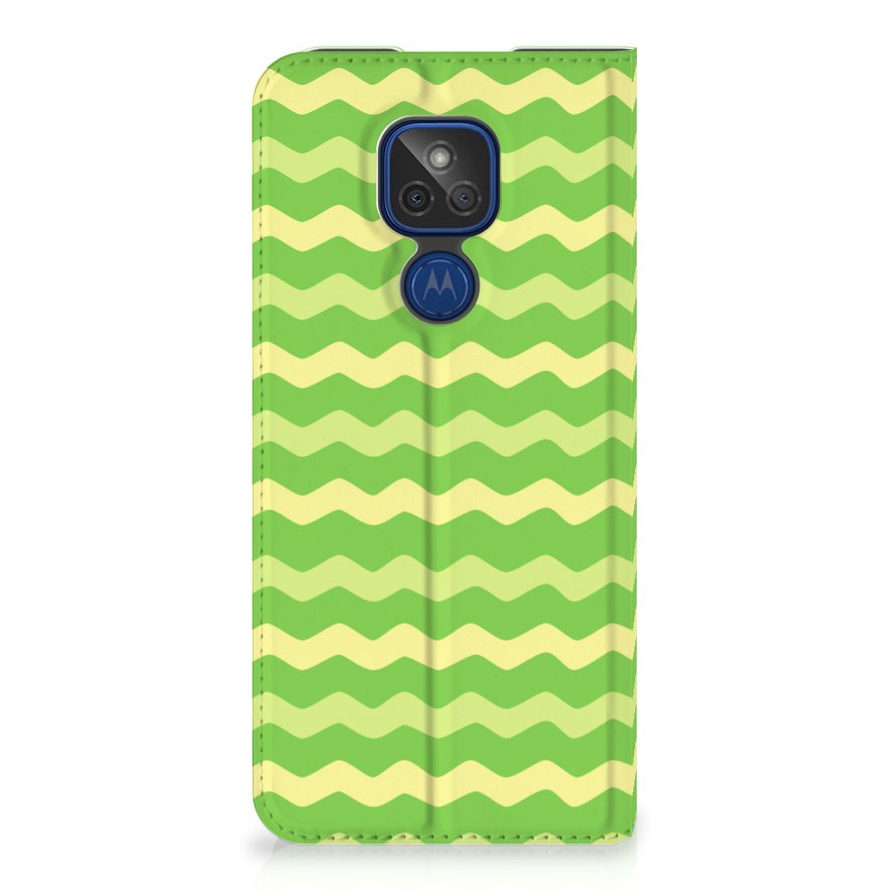 Motorola Moto G9 Play Hoesje met Magneet Waves Green