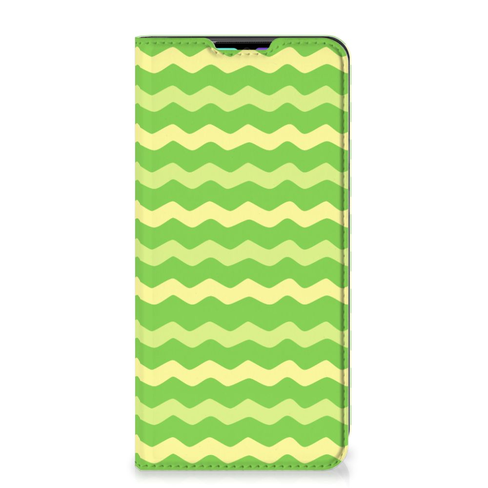 Xiaomi Mi Note 10 Lite Hoesje met Magneet Waves Green