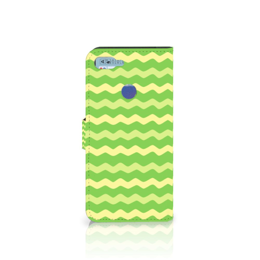 Huawei P Smart Telefoon Hoesje Waves Green