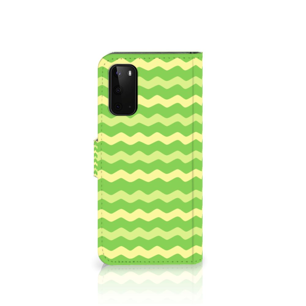 Samsung Galaxy S20 Telefoon Hoesje Waves Green