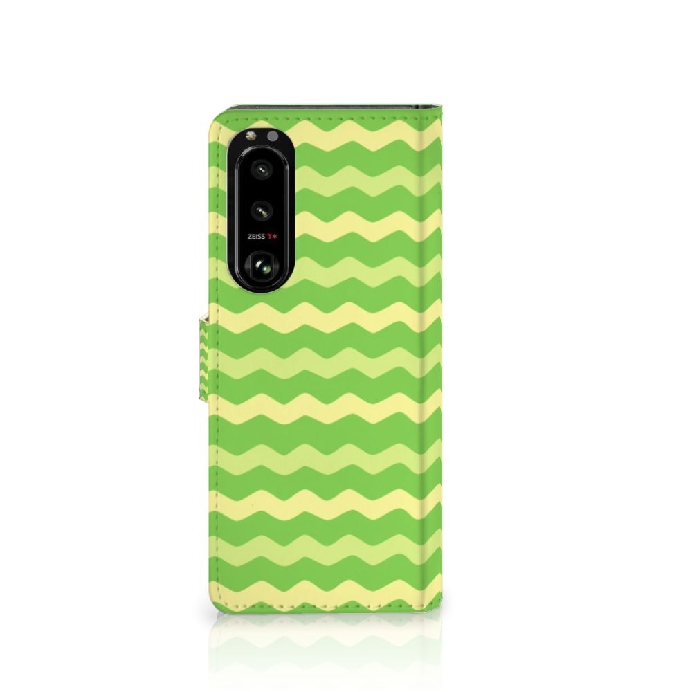 Sony Xperia 5III Telefoon Hoesje Waves Green