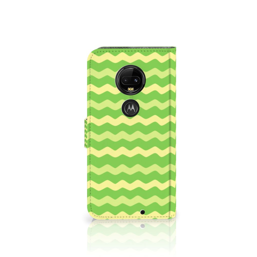Motorola Moto G7 | G7 Plus Telefoon Hoesje Waves Green