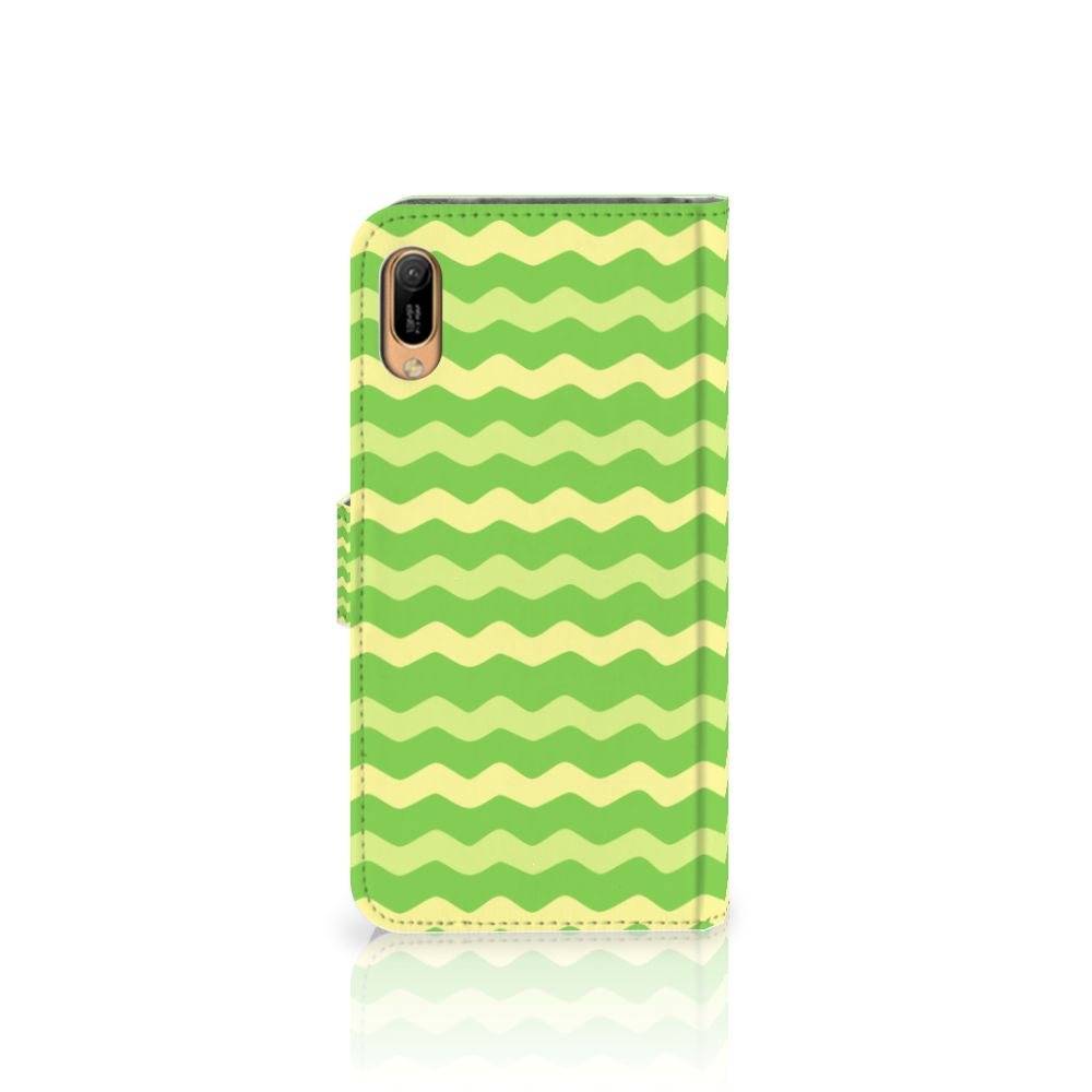 Huawei Y6 (2019) Telefoon Hoesje Waves Green