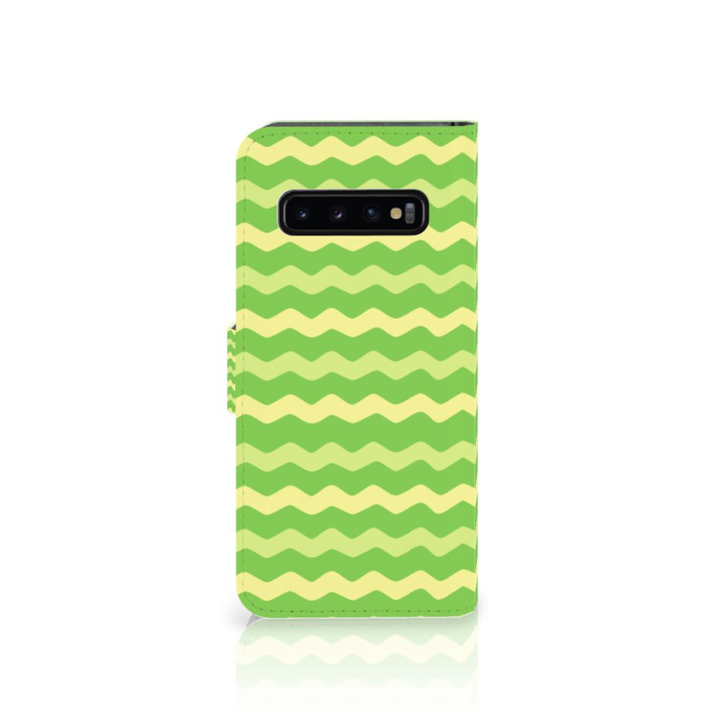 Samsung Galaxy S10 Telefoon Hoesje Waves Green