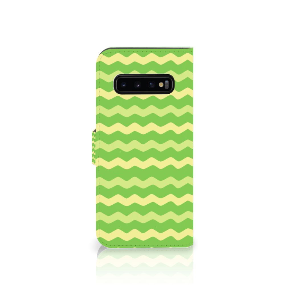 Samsung Galaxy S10 Plus Telefoon Hoesje Waves Green