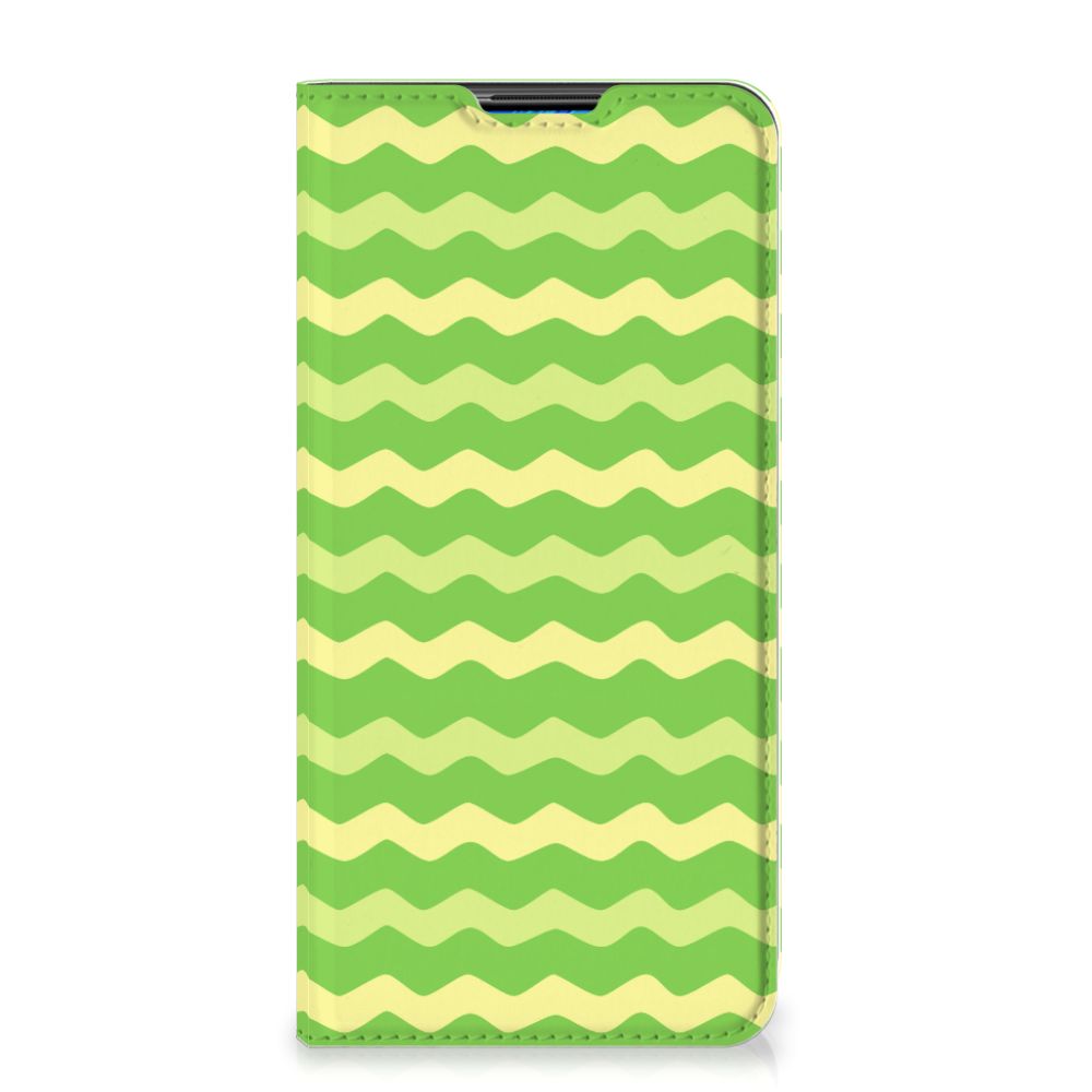 Xiaomi Redmi Note 9 Hoesje met Magneet Waves Green