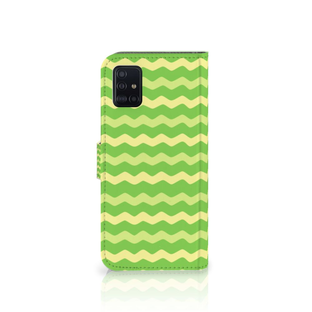 Samsung Galaxy A51 Telefoon Hoesje Waves Green