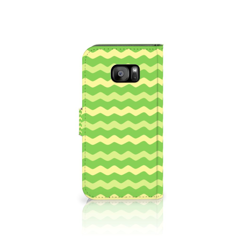 Samsung Galaxy S7 Edge Telefoon Hoesje Waves Green