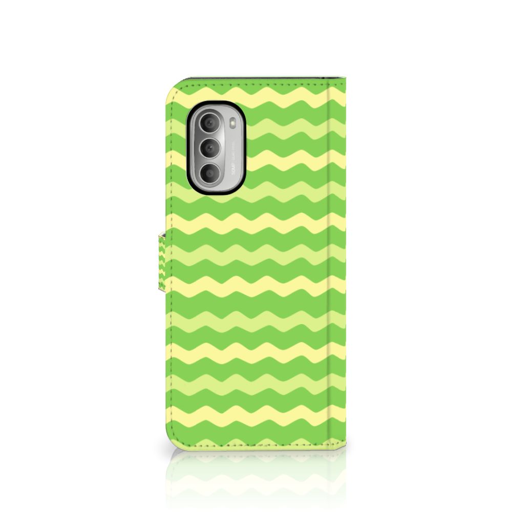Motorola Moto G51 5G Telefoon Hoesje Waves Green