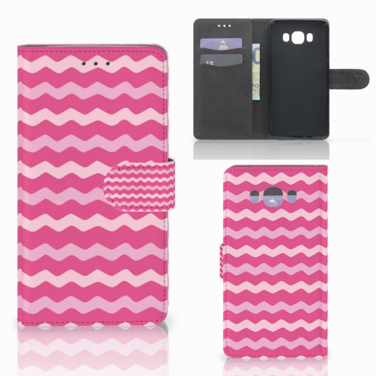 Samsung Galaxy J7 2016 Telefoon Hoesje Waves Pink