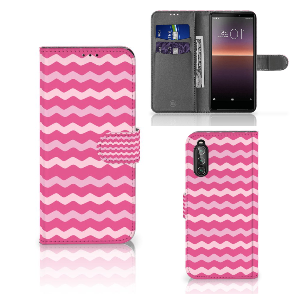 Sony Xperia 10 II Telefoon Hoesje Waves Pink