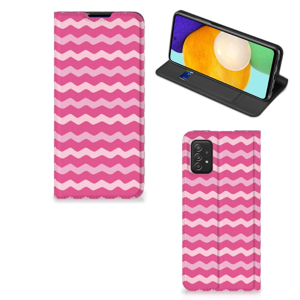 Samsung Galaxy A03s Hoesje met Magneet Waves Pink