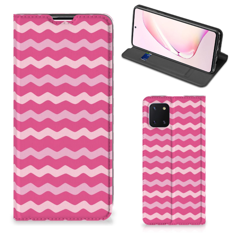 Samsung Galaxy Note 10 Lite Hoesje met Magneet Waves Pink