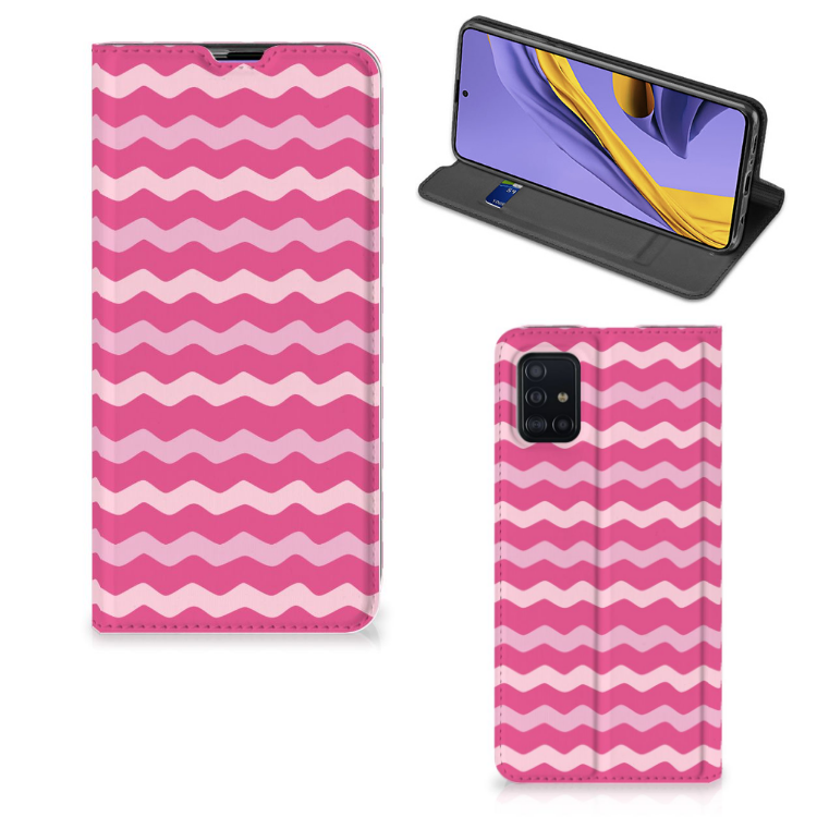 Samsung Galaxy A51 Hoesje met Magneet Waves Pink