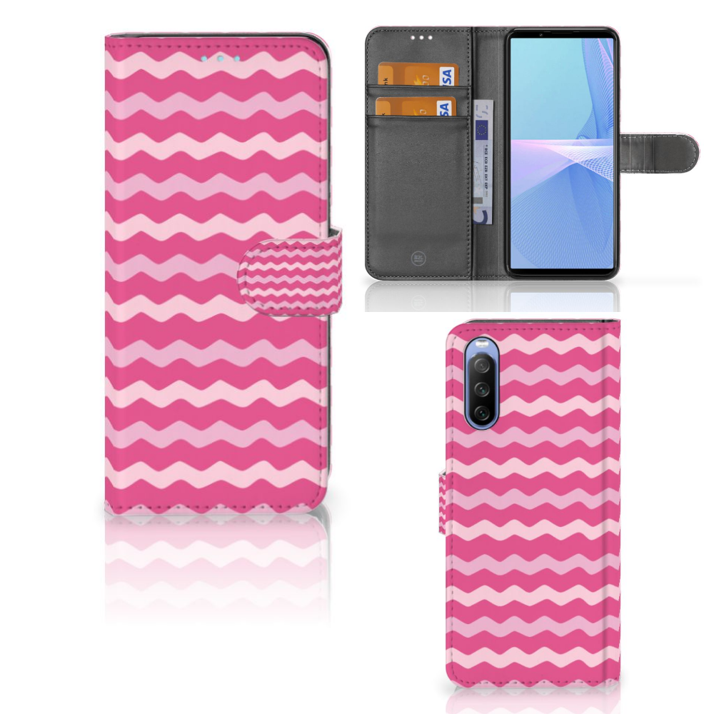 Sony Xperia 10 III Telefoon Hoesje Waves Pink