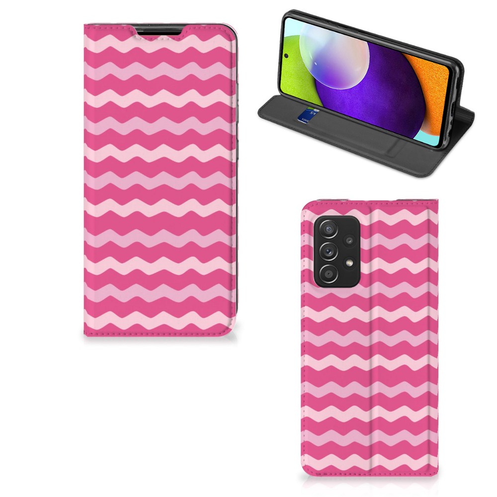 Samsung Galaxy A52 Hoesje met Magneet Waves Pink