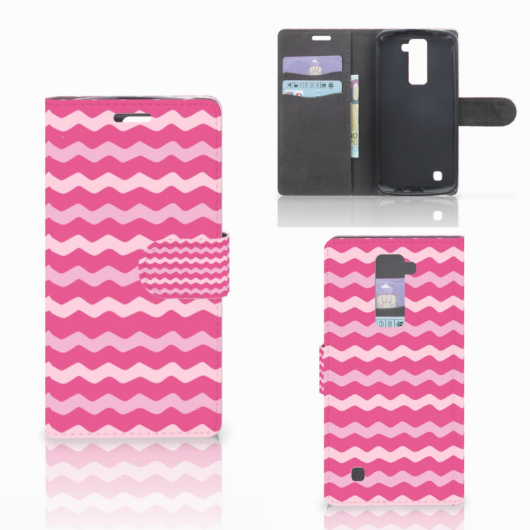LG K10 2015 Telefoon Hoesje Waves Pink