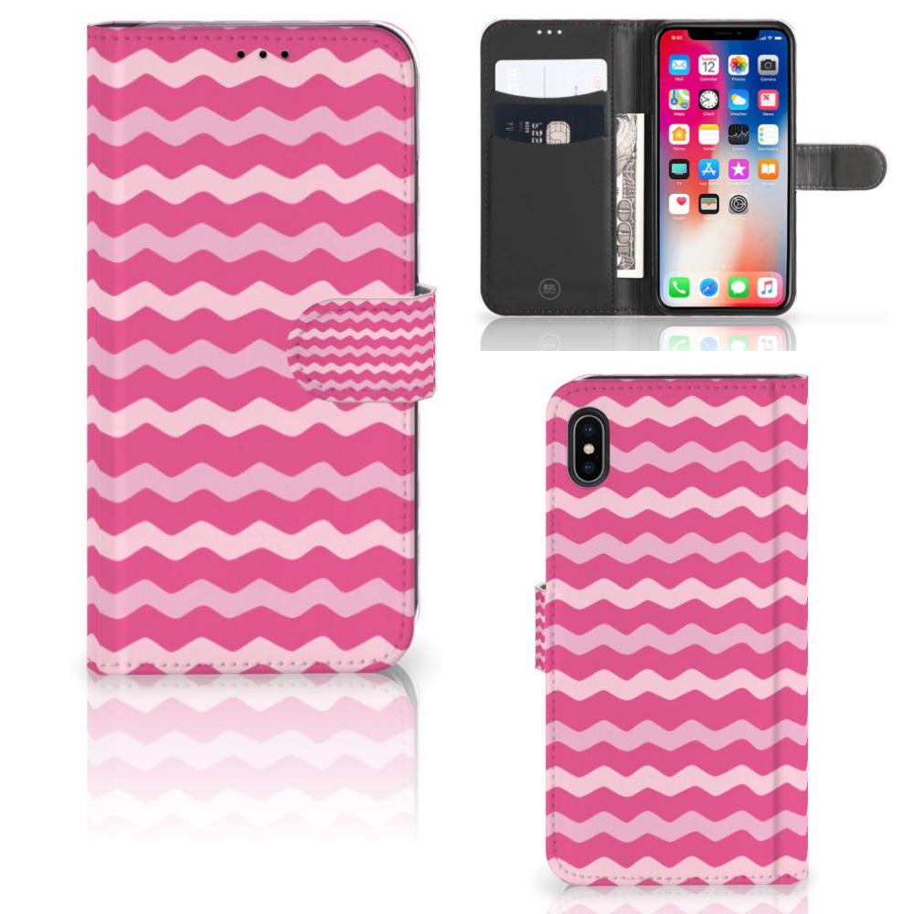 Apple iPhone Xs Max Telefoon Hoesje Waves Pink