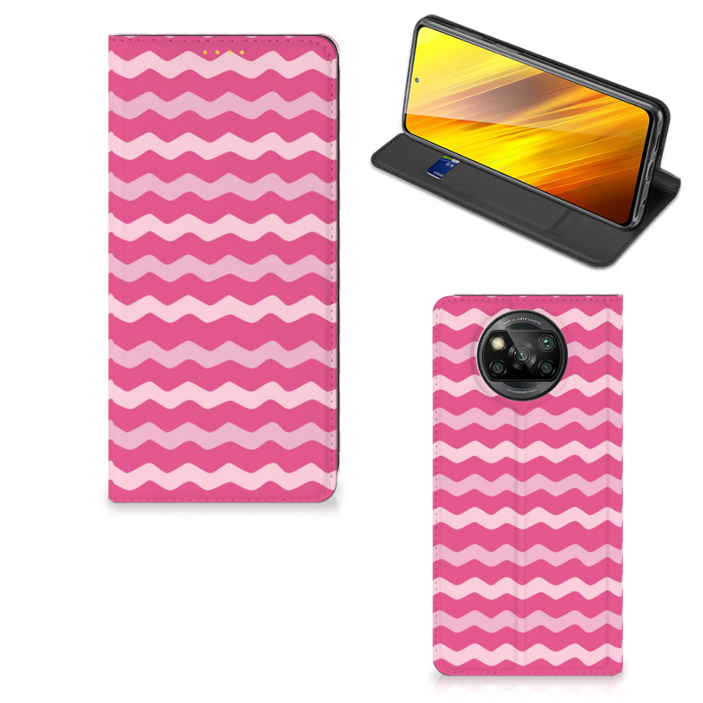 Xiaomi Poco X3 Pro | Poco X3 Hoesje met Magneet Waves Pink