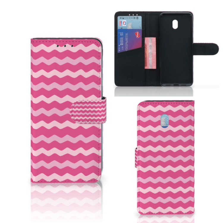 Xiaomi Redmi 8A Telefoon Hoesje Waves Pink