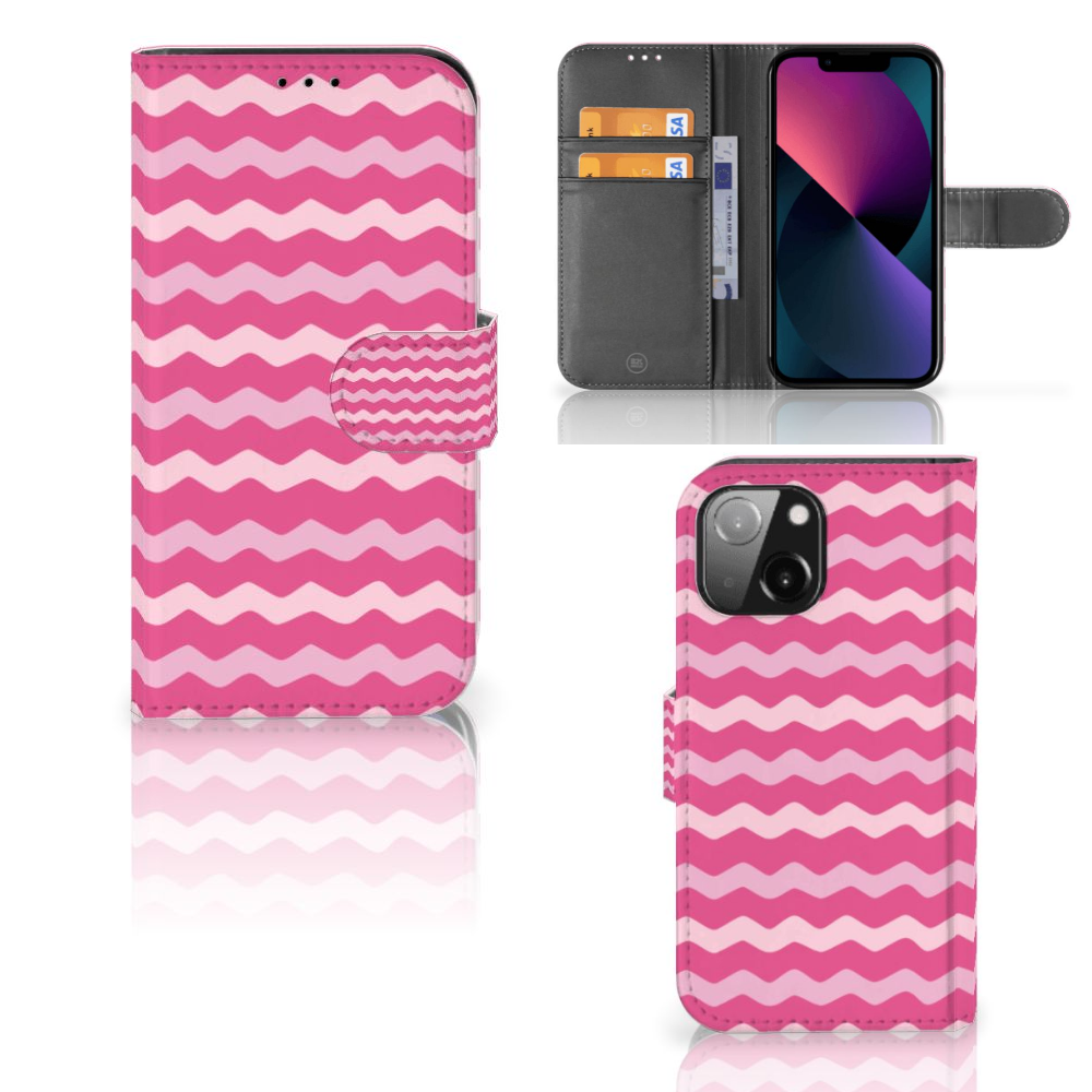 iPhone 13 Mini Telefoon Hoesje Waves Pink