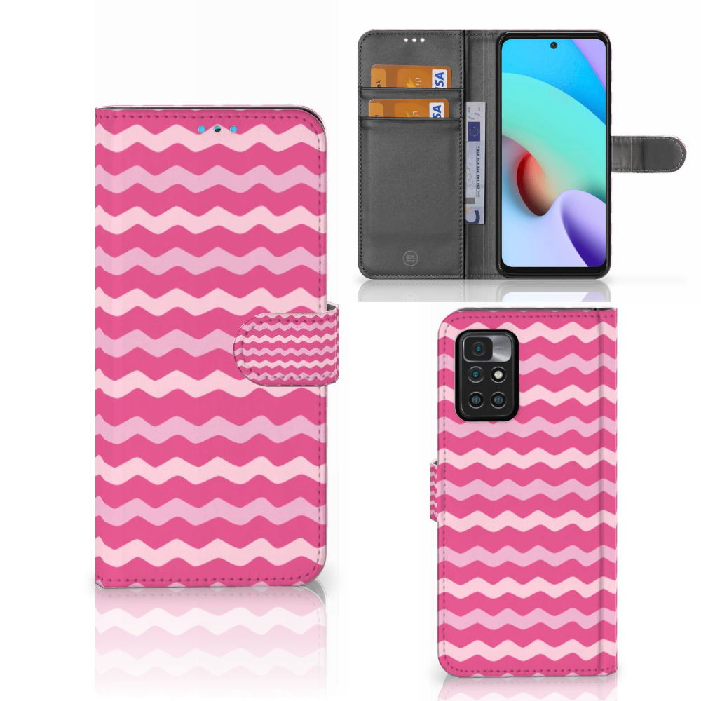 Xiaomi Redmi 10 Telefoon Hoesje Waves Pink